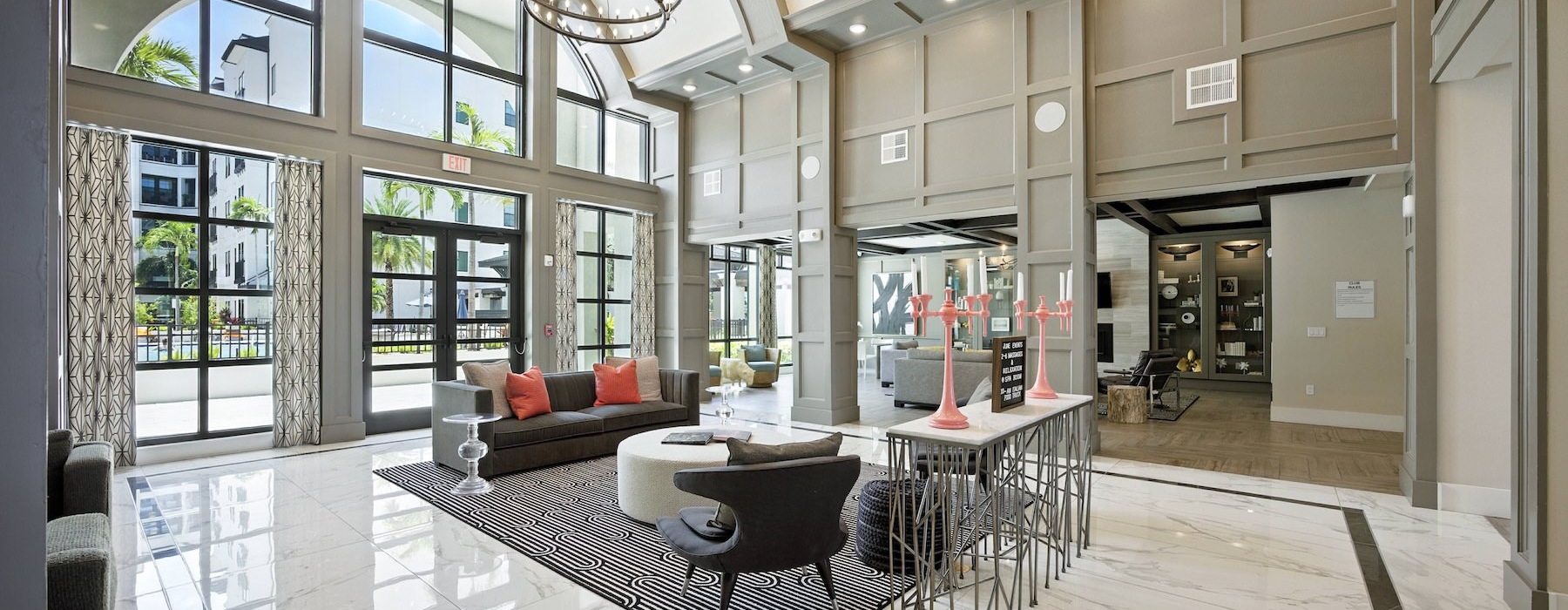 open and well lit lobby